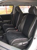 Чехлы для Honda Crossroad / Honda Stream 2006-2014, спинка второго ряда имеет деление 40/20/40, комплект на 3 ряда сидений