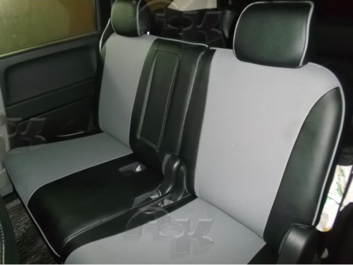 Чехлы для Honda Freed 2008-2014, второй ряд 60/40, комплект на 2 ряда сидений фото 4
