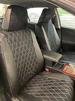 Чехлы для Toyota Camry (V50) 2012-2018, комплектация с механической регулировкой второго ряда сидений