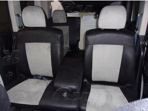 Чехлы для Mitsubishi Delica D:5 2007-2019, комплект на 3 ряда сидений фото 5