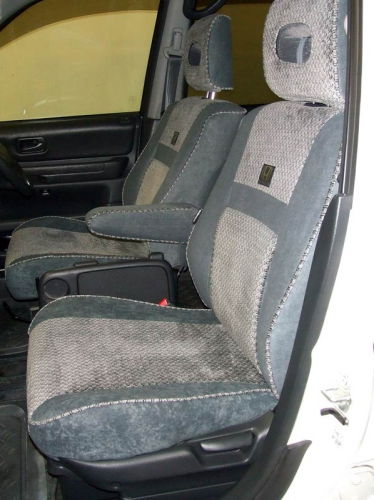 Чехлы для Honda CR-V 1995-2000 на передних сиденях подголовники с отверстиями, ПРАВЫЙ руль