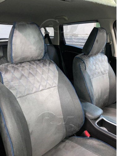 Чехлы для Honda Shuttle с 2015 с подлокотником на  заднем пассажирском сидении