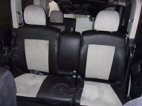 Чехлы для Mitsubishi Delica D:5 2007-2019, комплект на 3 ряда сидений фото 4