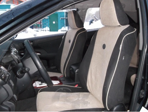 Чехлы для Toyota Camry (V50) 2012-2018, комплектация с механической регулировкой второго ряда сидений фото 3