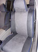 Чехлы для Toyota Estima 2006-2016, второй ряд два раздельных кресла, комплект на 3 ряда сидений
