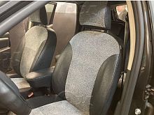 Чехлы для Nissan Terrano с 2017, в комплектациях Ellegance и Ellegance +, подголовники на передних сидениях стандартные