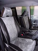 Чехлы для Honda Stepwgn 2009-2015, на передних сидениях подголовники аркой, комплект на 2 ряда