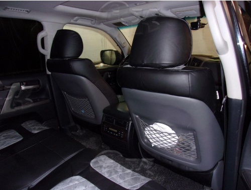 Чехлы для Toyota Land Cruiser 200 2015-2021, для автомобилей с левым расположение руля, второй ряд с делением 40/20/40, комплект на 2 ряда сидений фото 4