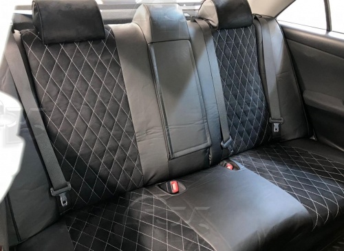 Чехлы для Toyota Camry (V50) 2012-2018, комплектация с механической регулировкой второго ряда сидений фото 2