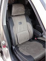 Чехлы для Honda CR-V 2004-2006 (рестайл, кузов: RD6, RD8), на передних сидениях подголовники прямые, для автомобилей с  ЛЕВЫМ РУЛЕМ