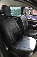 Чехлы для Nissan Terrano 2014-2017, в комплектациях  Ellegance и Ellegance +, подголовники на передних сидениях Г-образные